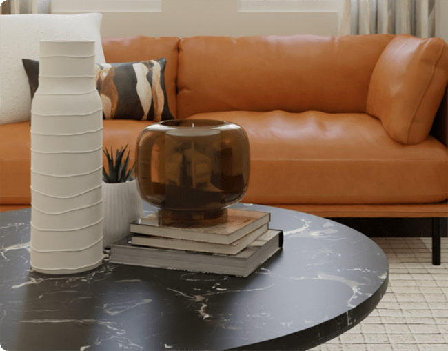 Photorealistic interior 3D render created with Floorplanner design tool