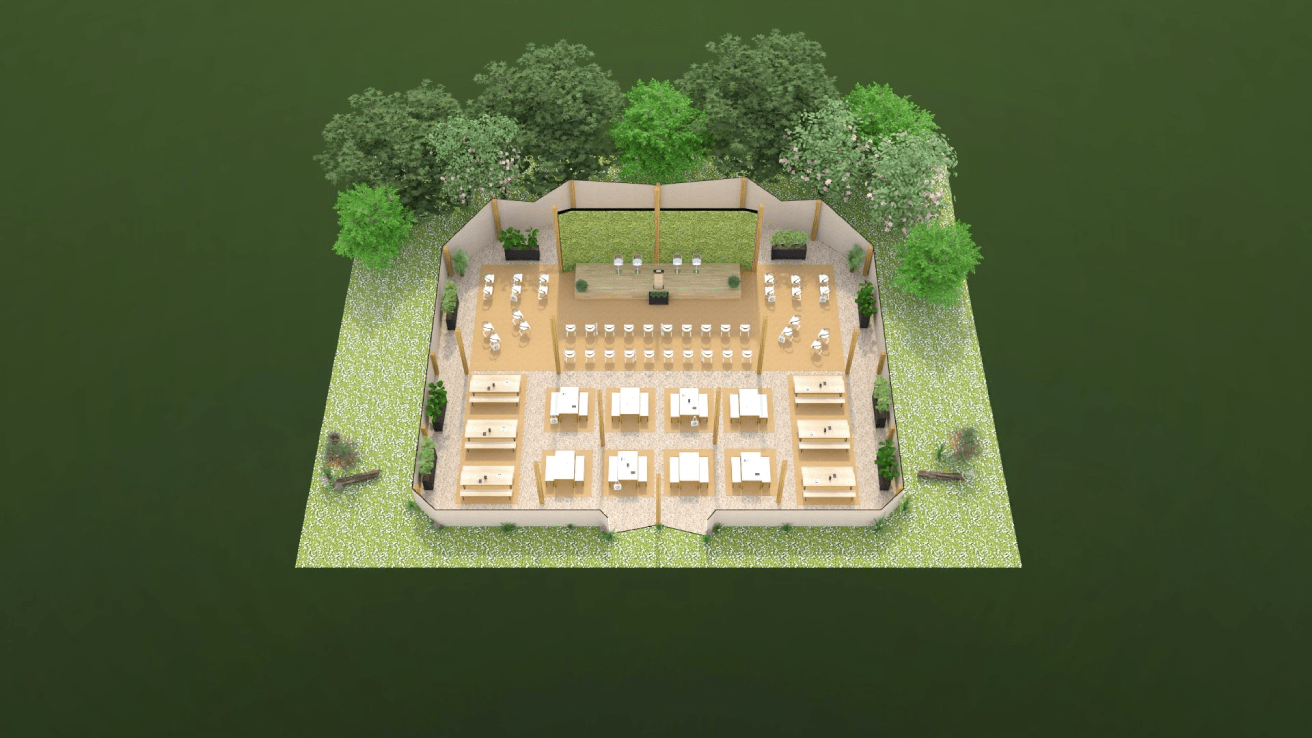 3D site view plan example 4 by Floorplanner